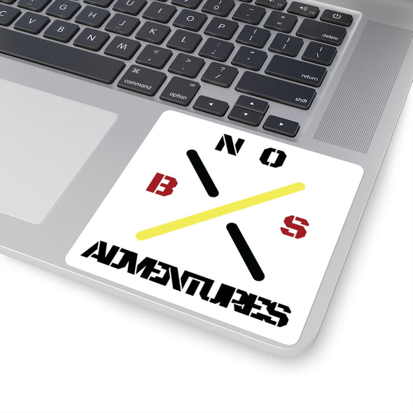 Nobsadventures X Logo White Square Stickers