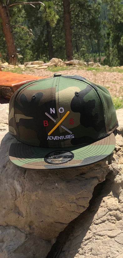 Nobsadventures Divergent X Logo Flat Bill Hat, CAMO