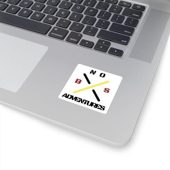 Nobsadventures X Logo White Square Stickers