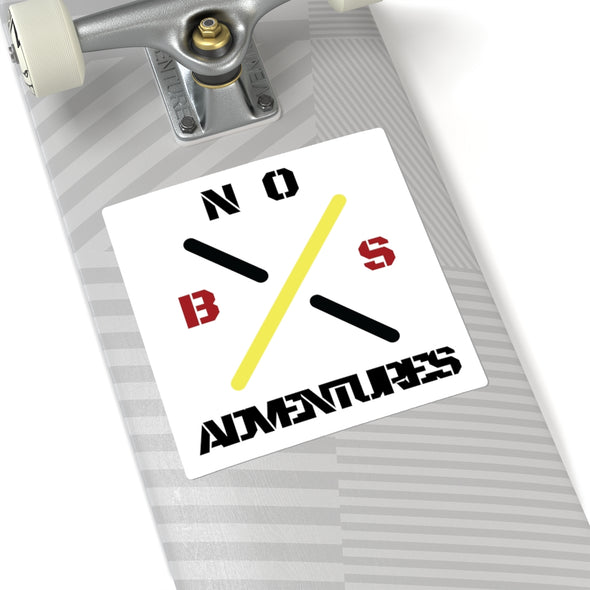 Nobsadventures X Logo White Square Stickers